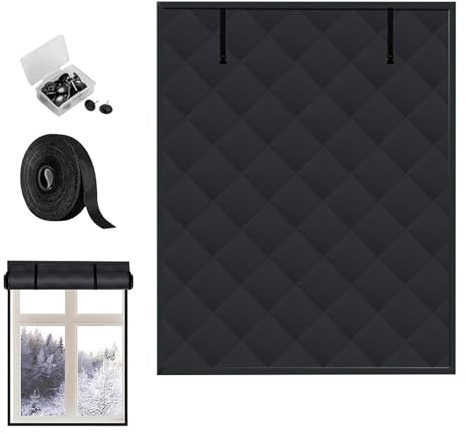 Kit d'isolation de fenêtre – Couverture thermique réutilisable, protection de fenêtre économe en énergie avec installation facile | chambre à coucher, sous-sol, salon, camping-car, garage, appartement