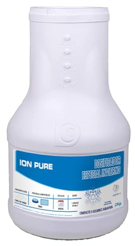 ION PURE Invernador en Boya para Piscina Verano, Dosificador Flotante, Tratamiento Especial Invierno, 2 kg
