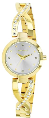 Just Watch Damen Armbanduhr Analog in Gold, Gesamtlänge 23.5 cm, Edelstahlarmband – 3 ATM