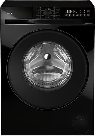 Candy Quick Pro Washing Machine, 9kg, Black, A-40%, 1400 RPM | Soft Drum, Mix-Power System, Anti-Bacterial Treatment, Quick Wash, GD 49B10B-80