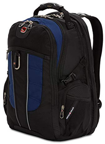 SwissGear 1753 ScanSmart Laptop Backpack. Abrasion-Resistant & Travel-Friendly Laptop Backpack (Black/Navy)