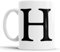 Faithful Prints Alphabet Mug Letter Mugs Initial Coffee Cup Birthday Fathers Day Gift (Letter H)