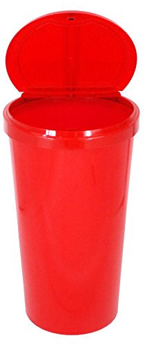 Easy Shopping TOUCH BIN 45L 45 Litre Colour Bin Home Garden Office School Kitchen Top Bin Removable Lid (Red)
