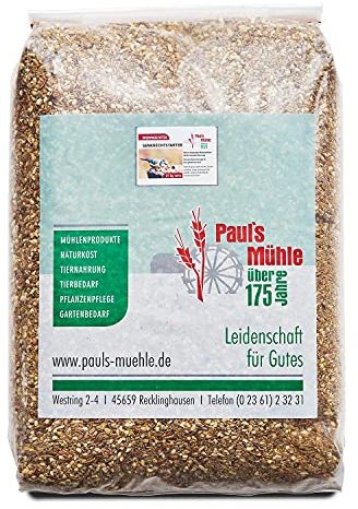 Paul´s Mühle - 25 kg Wildvogelfutter hohem Fettanteil (Senkrechtstarter) | Premium Ganzjahresfutter mit Insekten & Rosinen für Vögel & Wildvögel - Streufutter & Vogelfutter Sommer & Winter ganzjährig