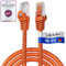 HB-DIGITAL 5m LAN Kabel CAT 7 Rohkabel RJ45 S/FTP Netzwerkkabel Ethernet Patchkabel bis zu 10 Gbps 600 MHz Kupfer Profi PiMF Kupfer für Patchpanel Switch Router Modem - Orange