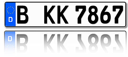 1 Fahrradträger Kennzeichen DIN-zertfiziert für Deutschland (520x110 mm)