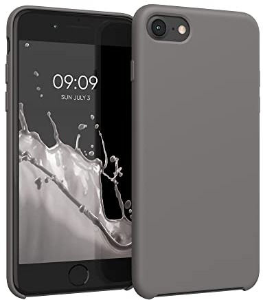 kwmobile Case Compatible with Apple iPhone SE (2022) / iPhone SE (2020) / iPhone 8 / iPhone 7 Case - TPU Silicone Phone Cover with Soft Finish - Stone Dust
