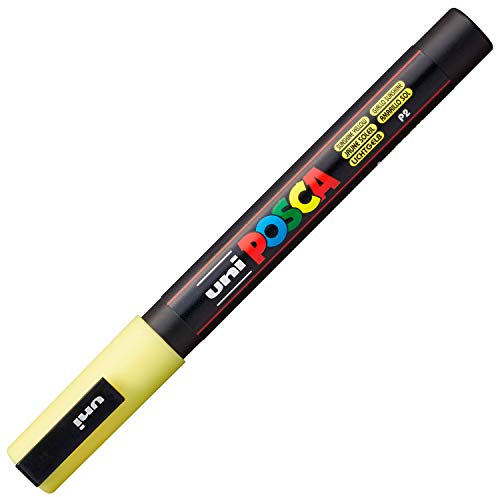 POSCA 186510 - POSCA Marker mit feiner Rundspitze, lichtgelb