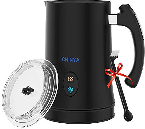 Milk Frother,CHINYA Automatic Milk Frother with Hot and Cold Functionality, Electric Milk Steamer and Warmer for Latte, Ca...