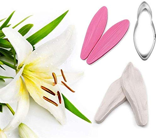 DUBENS Lily Blume Blütenblatt Veiner & Cutter Silikon Form Fondant Form Kuchen Dekorieren Werkzeuge Schokolade Gumpaste, Sugarcraft Form