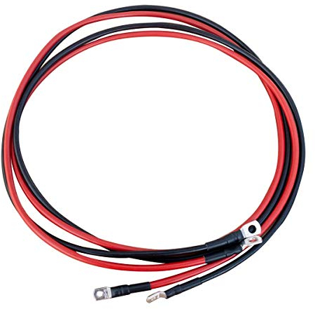 ECTIVE Batteriekabel – M6/M8, 3m, rot/schwarz, Kupfer, 16 mm² - Massekabel, Batterieladekabel, Stromkabel mit Ringösen für 12V Motorrad Batterie, Versorgungsbatterie, Traktionsbatterie