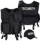 Black Snake SWAT FBI Security Police Agenten Kostüm Einsatzweste und Baseball Cap (Security, XS/S)