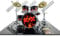 Mini Drum Kit AC/DC angus young brian johnson acdc flame Set Tribute to Ac-Dc Miniaturen Rock 25cm Modellskala 1:4 Sammlerbox Set Schlagzeug Modell-Sammlung