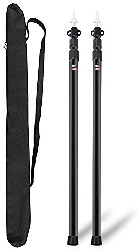 Bostar Palo Toldo, Acampada Accesorios Tienda, Extensible Toldo Aluminio para Camping, Adecuado de Campaña Familiar Carpas Plegables Impermeables, Toldos para Furgonetas Camper 90-230CM (Negro)