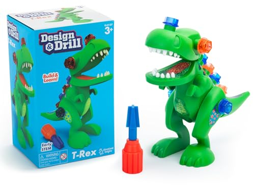 Learning Resources Design & Drill T-Rex Dinosaur Take Age 3+ Apart Toy with 12 Pieces & Screwdriver Tool - STEM, Construction Toys, Science, Gifts for Kids, Boys & Girls Ages 3 4 5+