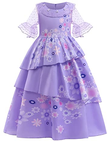 Sincere Party /110 Isabella Kleid Encanto Princess Fancy Dress Up für Mädchen 7T-8T/130
