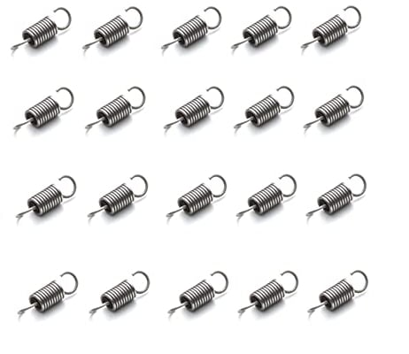 Pack of 20 Stainless Steel Small Double Hook Tension Springs, 304 Stainless Steel Compression Spring 0.3 mm x 3 mm x 10 mm Compression Spring for Secateurs