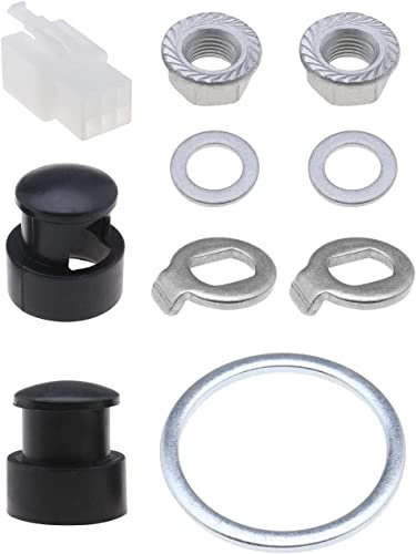 E-Bike Hub Motor Nuts Bike Safety Washers Electric Bicycle Wheel Lock Nuts Motor Axle Bolt Screw Full Set (M12 Shaft)