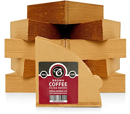 1000 Size V01 Brown Coffee Filter Papers, Compatible with Size 01 by EDESIA ESPRESS