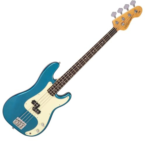 VINTAGE V40 COASTER SERIES BASS GUITAR - CANDY APPLE BLUE