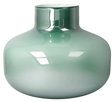 Vase en Verre argenté Vert Clair 20 cm