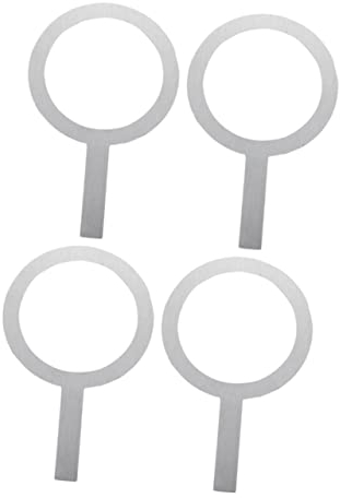 Tofficu 4pcs Stainless Steel Scald-proof Cup Rings for Baking Coffee Cup Rims Handle Tea Shop Supply