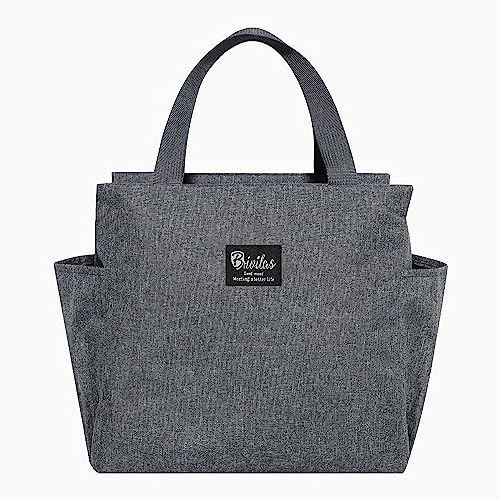 K KAREZOG Lunch Bags for Women Men,Packed Lunch Bag Reusable,Insulated Lunch Box Bag with 2 Side Bottle Holder, Thermal Cooler Bag for Work School Beach Travel Picnic