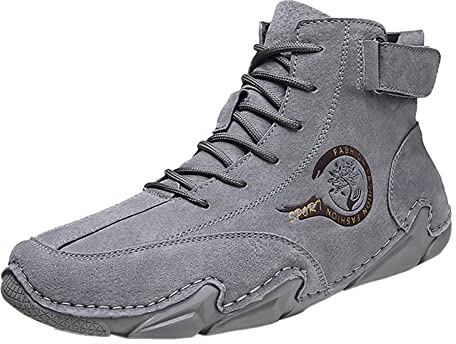 Scarpe da Arrampicata Stivali Antinfortunistica Uomo Pelle Scarpe Uomo Casual Stivali Uomo Alti 2023 Donna Sneakers estive A-Grey 25.99