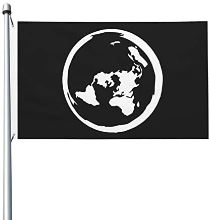 Erden-Flagge mit flacher Karte, 90 x 150 cm, Außen tion, Banner, Hofflagge mit Ösen