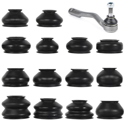 CAINCAY Universal Spurstangenkopf Silikon Manschetten Traggelenk, 14 Stück Staubschutzkappen für Spurstangenkopf, A-Arm Gelenk Kugelgelenk Staubkappen für Auto Motorrad