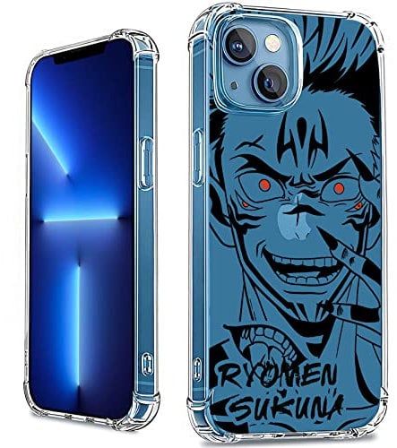 XXYUIKEZI for iPhone 15 Pro Anime Case Transparent Shockproof TPU Case for Boys and Girls (Cool Anime Case for iPhone 15 Pro)