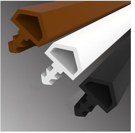 Junta de goma para puerta, color blanco, rollo de 25 m - 8 mm, tira de sellado para puertas y ventanas, protección contra el ruido y el frío (blanco, 25 m × 8 mm × 5 mm)
