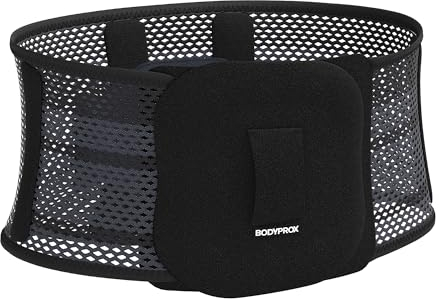 Bodyprox Soporte Ajustable para la Espalda Protección Lumbar Mejorada, Compresión Transpirable, para Deportes y Uso Diario, Unisex (X-Large)
