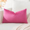 Artscope Samt Kissenbezug Kissenhülle Dekorative Dekokissen Sofakissen Lendenkissen Wurfkissenbezug Sofa Schlafzimmer 30x50cm Rosenrot