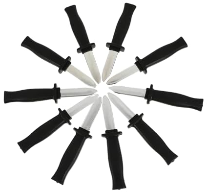 KOMBIUDA 10 Piezas Extensible Retráctil Cuchillo de utilería Accesorios de Broma de Halloween Juguetes puntales telescopicos Hoja de Broma Cuchillas retráctiles encogerse Espada Pilar