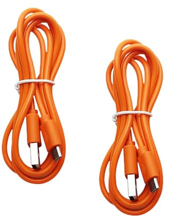 LFCFBH 2PCS 3.3 ft USB Doorbell Charger Cable for Ring Enabled Video Doorbell 1/2/3/3 Plus and Camera Battery Charging Cable (Orange)