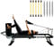 WINDFOOT Pilates-Reformer-Maschinenausrüstung mit 4 x 22 kg Federn und 5 x 11 kg Kordeln für das Training zu Hause, faltbare Pilates-Ausrüstung mit Sprungbrett für alle Benutzer (schwarz)