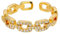 GleaMora Klassische Twist Chain verstellbare Ringe für Frauen Geometrischer hohler Ring Hochzeitsschmuck Vogue und einfacher Ring