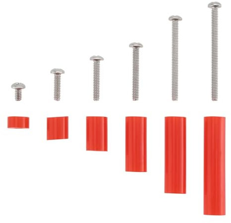 VGOL 150 Pièces d'extension de Prise Électrique 6 Longueurs 60 Entretoises de Vis de Sortie Rondes en Caoutchouc avec 90 Vis de Plaque Murale à Tête Ronde pour l'électricité Domestique
