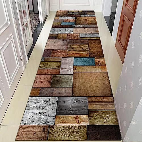 AZMANI Läuferteppiche, Teppichläufer 100 cm 1,5 m 2 m 250 cm 300 cm 4 m 5 m 6 m Extra Lange Teppiche, für Balkon, Flur, Büroteppich, 1 m x 5 m