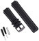 INSTR 24 * 16 mm Nylon-Leder-Uhrenarmband für Timex T2N720 T2N721 TW2T76500 6300 6400 Series Uhrenarmband für Männer und Frauen(Black-black Buckle)