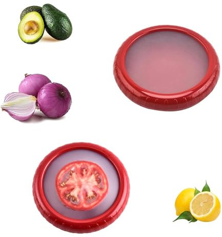 MYLERCT Reusable Fruit Vegetable Containers, Frischhaltedosen 2 Stück Gemüse Aufbewahrungsbox, Frischhaltebox mit Transparenter Folie, Mealprepboxen zum Gemüse