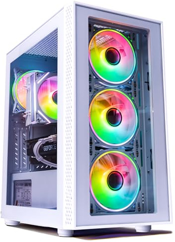 NOVATECH Phantom RTX 3050 - Computer desktop da gioco precostruito Intel i7 Xeon 3,5 GHz, 16 GB di RAM, SSD M.2 da 512 GB, WiFi/BT, Win 11 Pro, torre per computer da gioco, gioco precostruito
