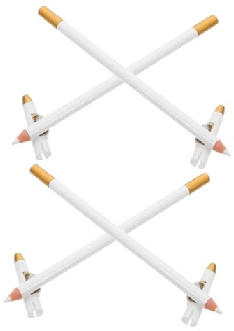 PACKOVE 4er Set Eyeliner Augenbrauenstift Set Kosmetischer Haarstift Friseur Stift Eyeliner -schärfer Bartfüller Augenbrauenliner Augenbrauenschärfer Bartformstift Manganstahl Weiß