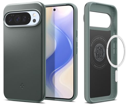 Spigen Thin Fit MagFit Hülle für Google Pixel 10 und Pixel 10 Pro, Kompatibel Mit Pixelsnap und MagSafe [2025 Neue Funktion] [Made for Google] -Sage Green