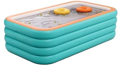 NJIEzhao Sufblasbare Badewanne Aufblasbarer Swimmingpool, Badewanne im Freien, Gartenverdickung for Erwachsene, Sommerwasserparty, Hinterhofgarten(250 cm)
