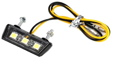 Uliwamowi Motorrad Kennzeichenbeleuchtung 12V, Universal Motorrad Kennzeichenleuchte, Nummernschildbeleuchtung IP67 Wasserdicht mit 3 SMD Helle Weißlicht Kennzeichenleuchte für Roller Quad ATV