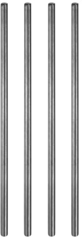QUARKZMAN 4 Stück 3mm x 100mm Dübelstifte Metall Regalstifte Schwarz | Zylindrische Regalstützpuffer, Stiftstange Befestigungselemente, 304 Edelstahl, Angeschrägte Enden