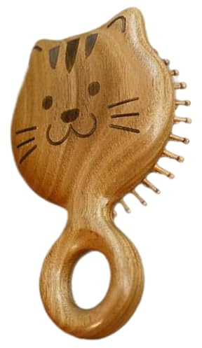 Kopfhaut Massager Bürste mit flexiblen Holzborsten zur Haarstimulation | Niedliche Kopfhautbürste Massagekamm Für Frauen Männer Glatte Lockige Styling Zuhause Büro Wohnheim Reisen Camping Outdoor