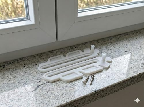 Kippscheren Set für Kellerfenster MEA Mealon 41A 290 41A 291 Inkl. 2 Edelstalschrauben Hochwertiges Nylon Robust und langlebig | Made in Germany (Weiß)